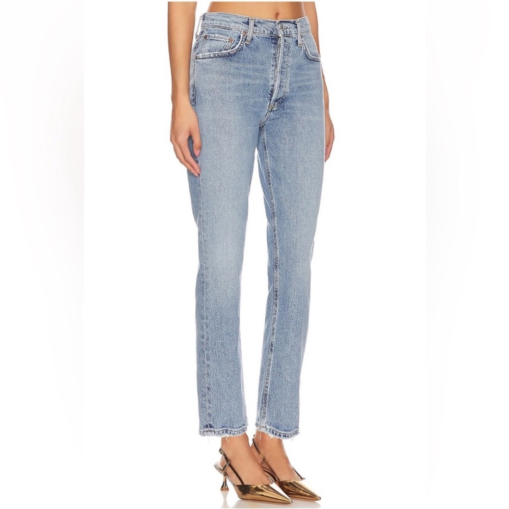 Agolde Riley High Rise Straight Crop Denim Jeans Womens size 24